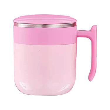 Imagem de Caneca de Mistura Automática com Tampa Elétrica Aço Inoxidável para Café Leite Cacau Chocolate Quente