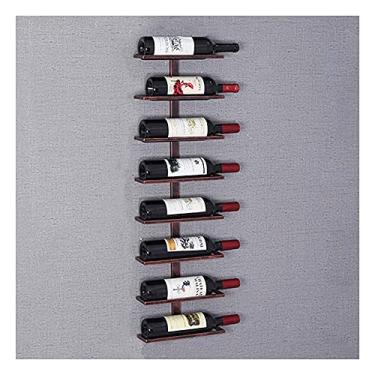 Imagem de HHHJQFAAT Prateleiras de vinho, suporte de exibição de garrafas de vinho de metal para cozinha, prateleira de vinho para decoração de bar/cozinha/armário, /2 garrafas ()