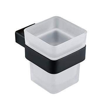 Imagem de NevStp Conjunto de acessórios de banheiro preto fosco 304 suporte de papel de aço inoxidável suporte de escova de dentes barra de toalha prateleiras de banho, copo de escova de dentes