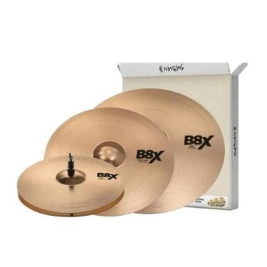 Imagem de Kit prato sabian b8x 14hh 16cr 20r 45003x