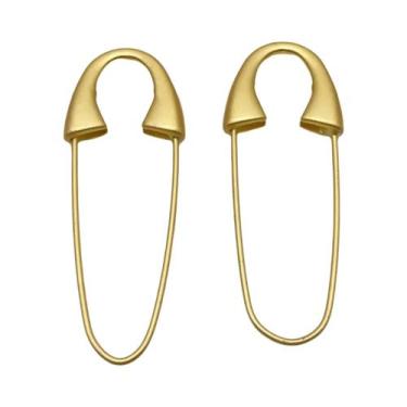 Imagem de Alfinetes De Segurança Metálicos Dourados Reforçados 51x20mm Com Furo 