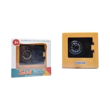 Imagem de Caixa De Dinheiro Mini ATM Retrô Com Senha Para Moedas E Notas, Cofre 