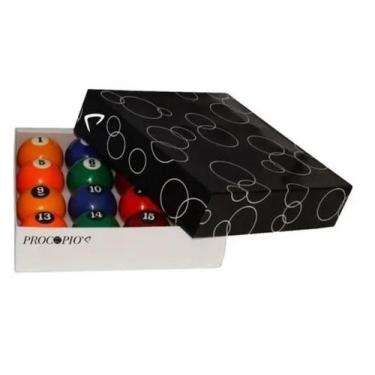 Imagem de Bola Numerada 16 bolas 54mm Sem Faixa Procopio