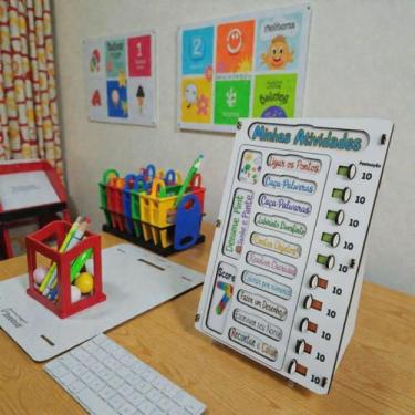 Imagem de Quadro Tarefas Dia Autismo Tea Rotina Visual Personalizado - Indústria