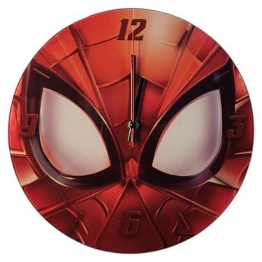 Imagem de Relógio De Parede Geek Rosto Homem Aranha Marvel Vermelho - GS