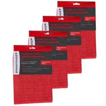 Imagem de Kit 4 Panos De Chão Microfibra Alto Desempenho 70 X 50cm Camesa - Powe