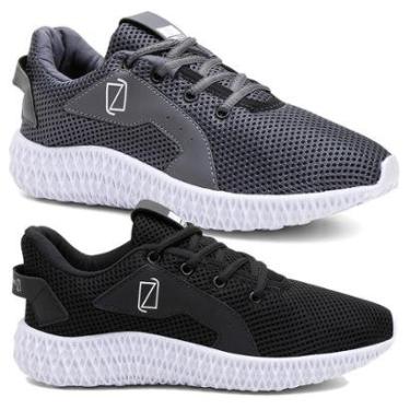 Imagem de Kit 2 Tênis Para Corrida e Academia Masculino Solado Flex Super Leve-Masculino