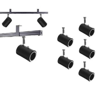 Imagem de Kit 5 Spot Trilho Perfilado Eletro calha Par20 Bulbo OL8