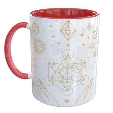 Imagem de Caneca Porcelana Cubo de Metatron Geometria Sagrada - Pense Canecas, V