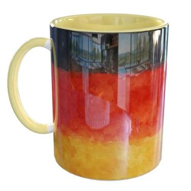 Imagem de Caneca Porcelana Alemanha Bandeira - Pense Canecas, Amarelo