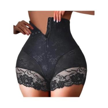 Imagem de Shorts Modeladores Femininos De Cintura Alta Com Zíper Para Controle A