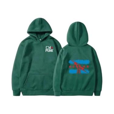 Imagem de Moletom Masculino CM Punk Com Capuz, Estampa De Moda Outono Inverno, C