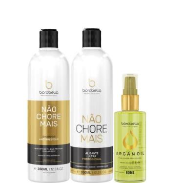 Imagem de Progressiva Borabella Não Chore 2x350ml + Óleo Argan 60ml