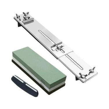 Imagem de Afiador De Facas Ajustável Com Placa De Pedra De Água E Guia De Ângulo
