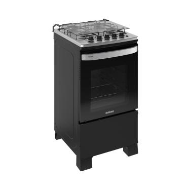 Imagem de Fogão 4 Bocas a Gás Itatiaia Itachef com Acendimento Automático e Forno 58L Cor Preto Bivolt
