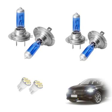 Imagem de Kit Lâmpadas Halógena Super Branca H7 H7 Farol Baixo e Alto Jetta 2007