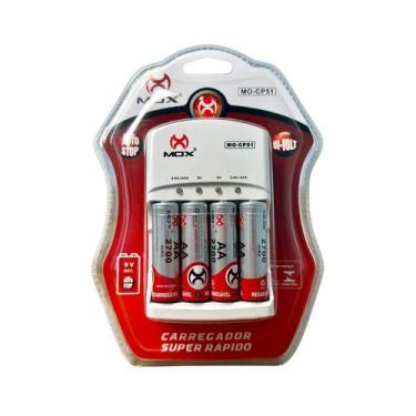 Imagem de Carregador De Pilha AAA/AA/9V Bivolt Incluso 4UN-AA MOX