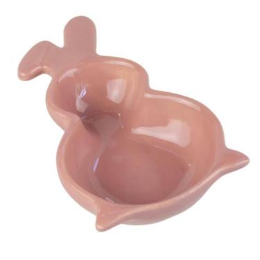 Imagem de Petisqueira De Coelho Páscoa Rosa Cerâmica Luiz Salvador