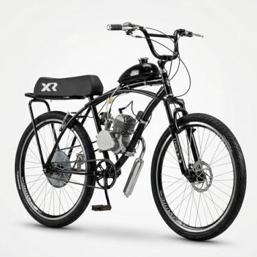Imagem de Bicicleta Motorizada 80cc Aro 26 Modelo Caiçara com Kit Banco XR, Suspensão Dianteira, Freio a Disco, Motor 2 Tempos, Completa