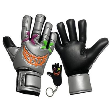 Imagem de Luva de Goleiro Difai Crazy Infantil, Prata, 7