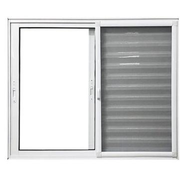 Imagem de Janela de Alumínio Veneziana 3 Folhas com Tela Mosquiteira 120x120 Bra