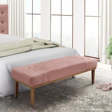 Imagem de Calçadeira Recamier Solteiro Gênova Rosa - Spezzia Decor