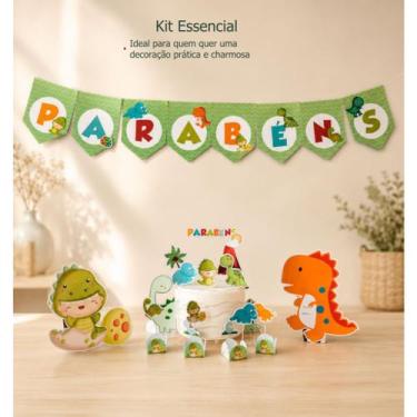 Imagem de Kit Festa Dinossauro Baby, Decoração Infantil Completa, Topo de Bolo e