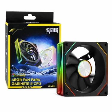 Imagem de Cooler Fan LED 120mm 1300RPM Revenger para Gabinete CPU Cor:Preto, Pre