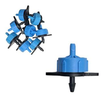 Imagem de Kit 50un Botão Gotejador Ecodrip 8l/h 1/4 Azul