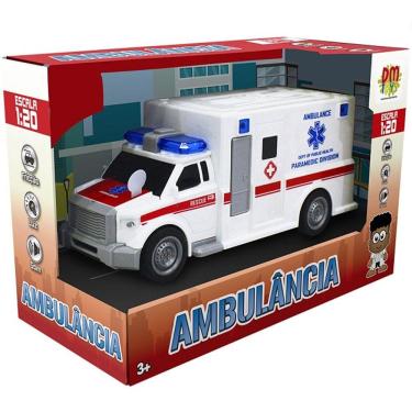 Imagem de Ambulancia Fricçao com Som e LUZ Branco DM TOYS DMT6164