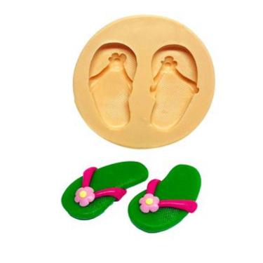 Imagem de Molde De Silicone Praia, Chinelo Pool Party