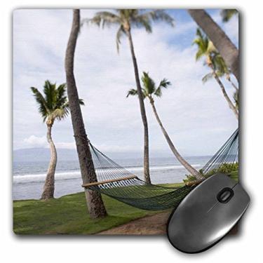 Imagem de 3dRose Mouse pad 20,3 x 20,3 x 0,63 cm, rede sob palmeiras havaianas, Maui, Havaí (mp_89190_1)