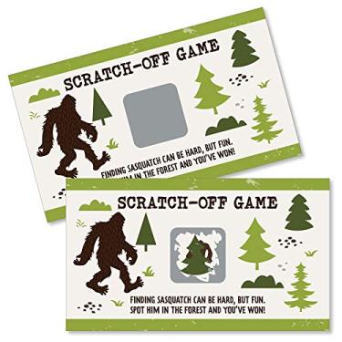 Imagem de Big Dot of Happiness Sasquatch Crossing – Cartas raspadinhas para festa do pé grande ou festa de aniversário – 22 unidades