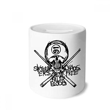 Imagem de DIYthinker Number 16 Ninja Black Skeleton Sword Money Box Ceramic Coin Case Piggy Bank Gift