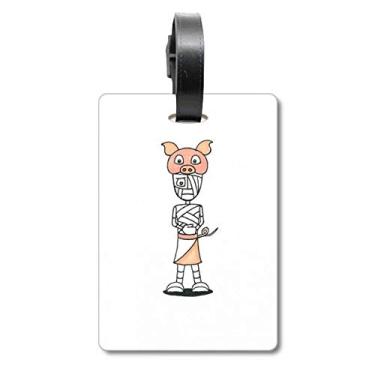 Imagem de Egito múmia Hórus chapéu de porco mala etiqueta etiqueta de bagagem etiqueta, Multicolorido.