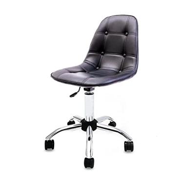 Imagem de CADEIRA EAMES BOTONE PRETO OFFICE CROMADA