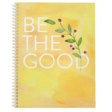 Imagem de Capa SoftCover Be the Good 8,5" x 11" Motivational Spiral Notebook/Journal, 120 páginas com pauta de faculdade, capa laminada brilhante durável, espiral de arame branco. Feito nos EUA