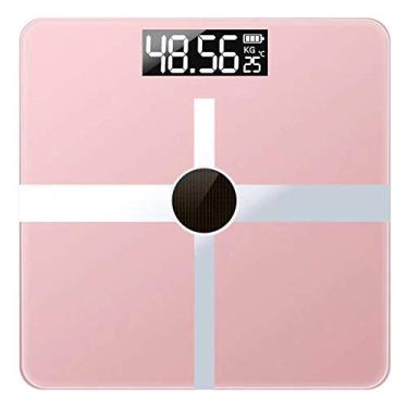 Imagem de balança de banheiro de 180kg sensor de gordura corporal com visor eletrônico fino plataforma de vidro | corpo | balanças de banheiro
