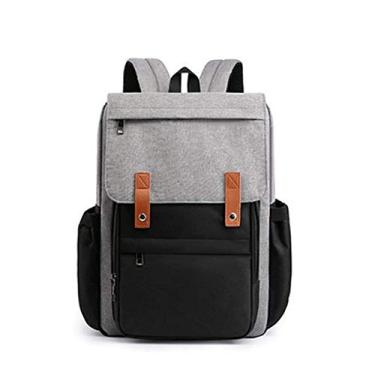 Imagem de Bolsa multifuncional para troca de bebê com alças para carrinho de bebê, mochila para troca de fraldas, vários bolsos, com 2 alças para carrinho de criança Simples e elegante Durável Alta capacidade