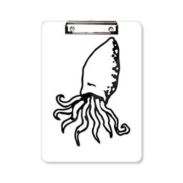 Imagem de Polvo Marine Life Desenho Ilustração Prancheta Pasta, Bloco de Escrita Placa de Apoio A4