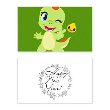 Imagem de Dinosaur Kingdom Love You New Year Festival Cartão de felicitações Bless Message Present
