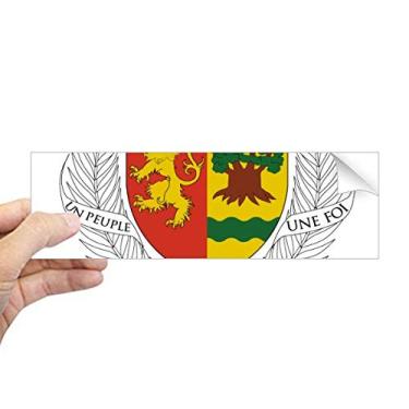 Imagem de DIYthinker Adesivo de para-choque retangular com emblema nacional da África do Senegal