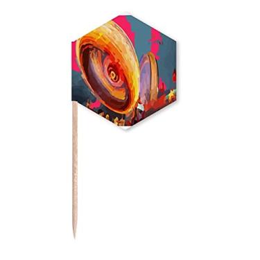 Imagem de Playground - Bandeiras de palitos de palitos de cupcake com roda-gigante