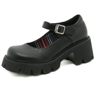 Imagem de Sandálias femininas salto grosso salto alto verão casual feminino bico fechado festa casamento scarpin