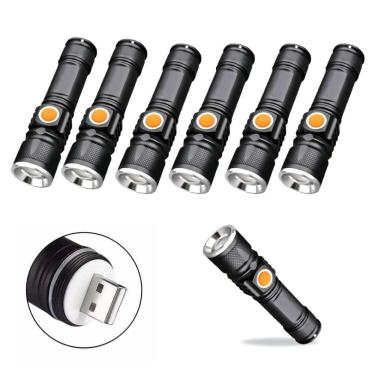 Imagem de Kit 7 Lanterna Tatica Militar Longo Alcance Recarregavel Usb