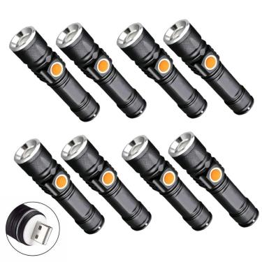 Imagem de Kit 8 Lanterna Tatica Militar Longo Alcance Recarregavel Usb