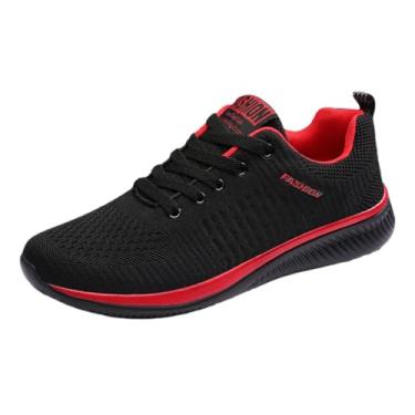 Imagem de Tenis Masculino Feminino Casual Casuais Academia Calçados Caminhada Corrida Antiderrapante Tênis 9088 (red(vermelho),38)