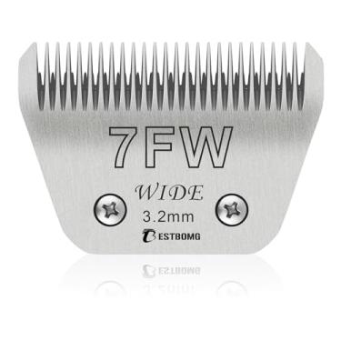 Imagem de BESTBOMG Lâminas removíveis para cães de estimação tamanho 7FW, comprimento de corte 1/8" (3,2 mm), compatível com Andis, Oster A5, Wahl km10 Clippers