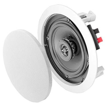 Imagem de OSD Audio Par de alto-falantes estéreo de teto de 13,3 cm 100W bidirecional, tweeter giratório, grade para pintar ICE520