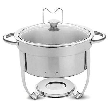 Imagem de Rechaud Tramontina Redondo em Aço Inox Banho Maria com Suporte para Tampa 7 L